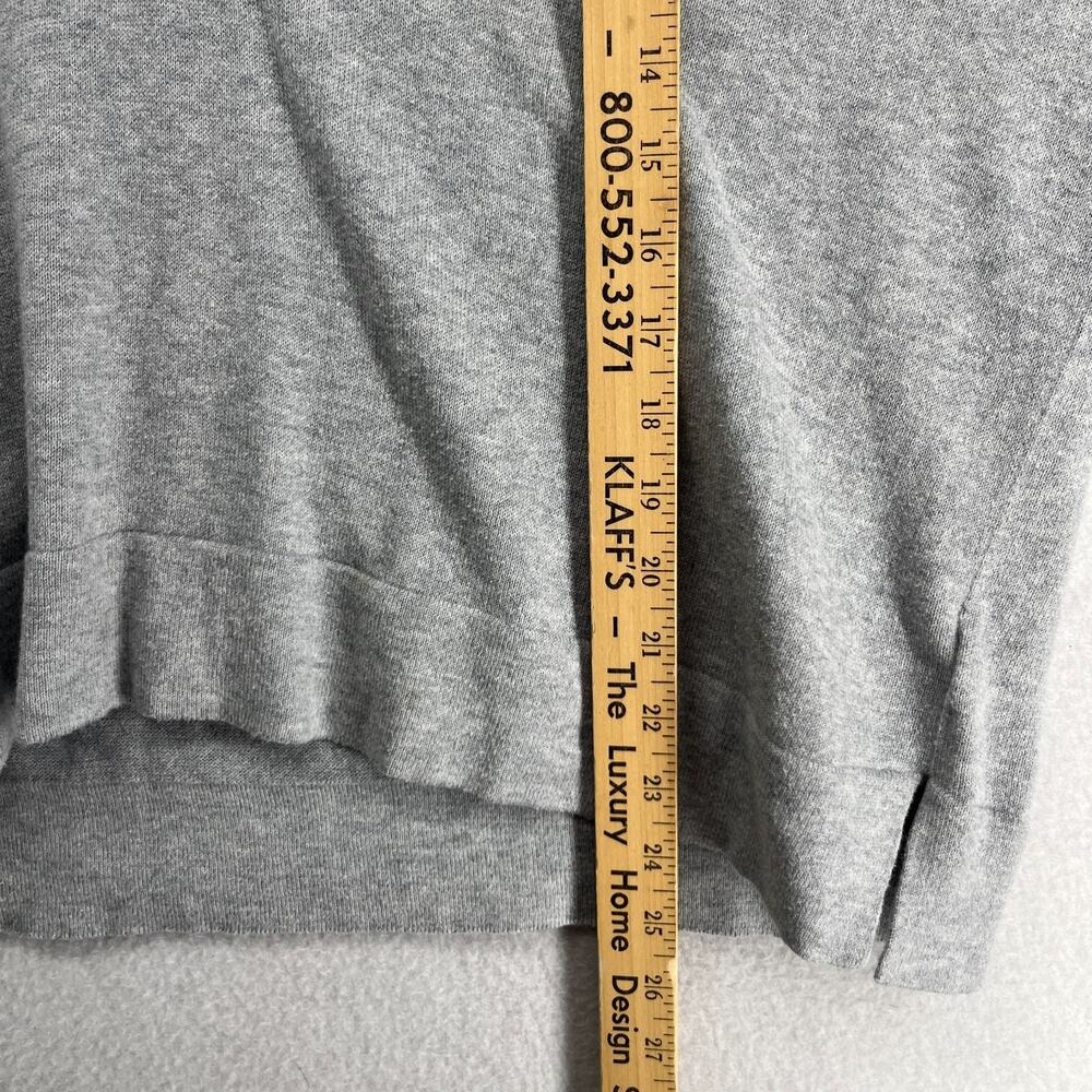 EILEEN FISHER Sweater M Organic Cotton Deep V-Neck Oversized Pullover Gray - Picture 10 of 11